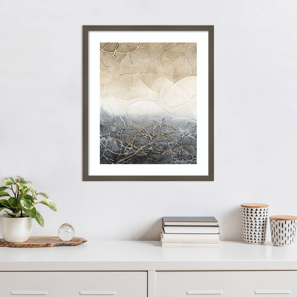 Photos - Other Decoration Amanti Art 21"x25" Taupe & Twilight I by Vanna Lam: Modern Style, Lithograph, Hardwood Frame, Wire Mount