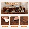 10 Cubes Bookshelf, Wooden 3-Tier Open Shelf Bookcase, Book Shelf Storage Organizer with 5 Iron Legs for Home Office, Living Room, Bedroom - 4 of 4