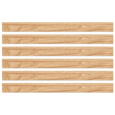 Carson Dellosa Education Grow Together Light Wood Grain Straight Borders, 36 Feet Per Pack, 6 Packs