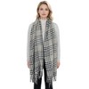 Anna-Kaci Women's Houndstooth Plaid Winter Scarf Soft Fringe Oversized Wrap Shawls - 4 of 4