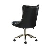 Busiris Height Adjustable Task Chair with Nailhead Trim | Karat Home-TURQUOISE - 4 of 4