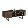 Costway TV Stand Entertainment Media Console w/ 2 Cabinets & Adjustable Shelf - 4 of 4