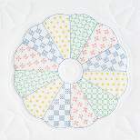 Jack Dempsey Stamped White Quilt Blocks 18"X18" 6/Pkg-Interlocking Dresden Circle