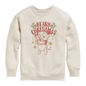 Boys' - Winnie the Pooh - Pooh Wishes A Beary Christmas Graphic Long Sleeve Fleece Sweatshirt - 1 of 4