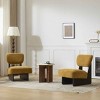 [Set of 2] Minimalist Accent Design Accent Chairs, Lounge Chairs with Polyester Upholstery, Cushioned Chairs with Wood Frame-Coolbibila - 2 of 4