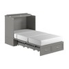 HomeStock Hamilton Murphy Bed Chest Twin Extra Long Grey with Charging Station - 4 of 4