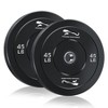 2-Inch Weight Plates Set, Bumper Plates With Steel Insert for Strength Training, Rubber Weight Plates for Barbell Home Gym - 2 of 4