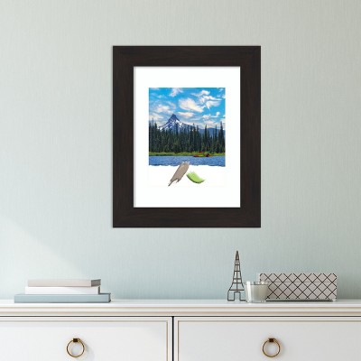 Classic 8x10 White and Espresso Wood Wall Frame