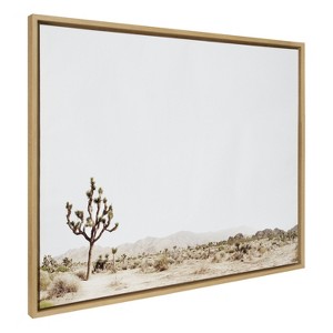 Kate and Laurel Sylvie Lone Joshua Tree Framed Canvas by Amy Peterson Art Studio, 31.5 x 41.5, Natural - 1 of 4