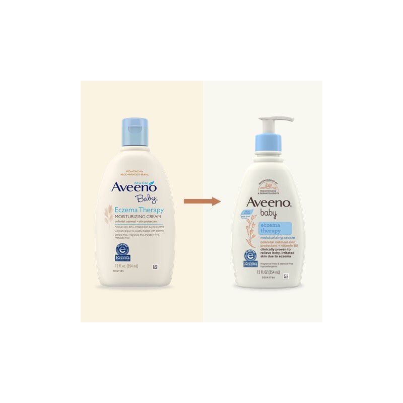Aveeno Baby Eczema Therapy Moisturizing Cream for Dry, Itchy Skin - 12 fl oz, 3 of 11