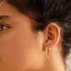 Gold Hoop Earring Sterling Silver Post Open Hoops 18K Gold Plated Small Hypoallergenic Gradual Earrings Jewelry for Her - 3 of 4