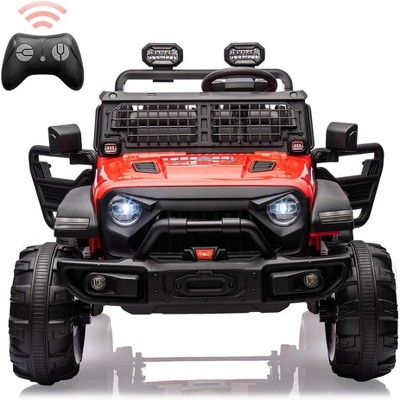 24V 2-Seater Kids Electric Car w/ Remote, Dual 120W Motors, 20" Wide Seat, 110LBS Capacity, LED/USB/FM for Ages 3+