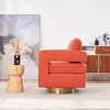 Swivel Accent Barrel Chair, Modern Comfy Upholstered Sofa Chair With 360 Degree Swivel Round Metal Base, Single Round Accent Chair - 3 of 4