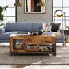 Coffee Table, 41.7" Lift Top Coffee Table with Storage Cabinet and Hidden Compartment, Wood Center Table for Living Room - 3 of 4