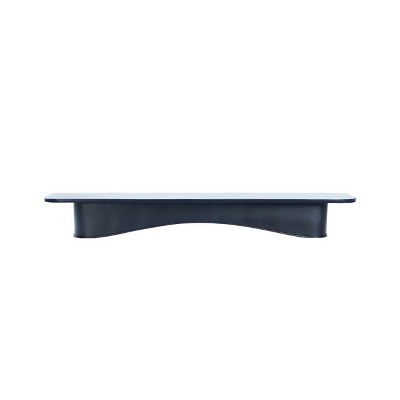 VIP Metal 26 in. Black Wall Mounted Shelf