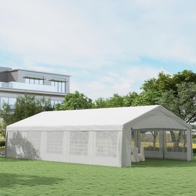 White Heavy Duty Outdoor Party Tent with Removable Sidewalls