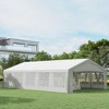 Heavy Duty Wedding Tent & Carport, Portable Garage with Removable Sidewalls, Large Outdoor Canopy with Windows for Event - 3 of 4