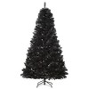 YOOCOZZ Eye-catching Christmas Decoration - 7ft Artificial Xmas Tree Unlit Douglas Fir with Realistic Branches and 1346 Tips, Black Halloween Style - 2 of 4