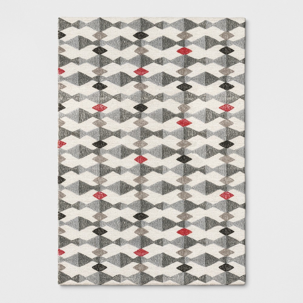 7'X10' Triangles Tufted Area Rug Gray - Project 62 was $359.99 now $179.99 (50.0% off)