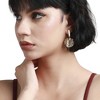 SOHI Women's California Gold Metallic Textured Drop Earrings - 4 of 4