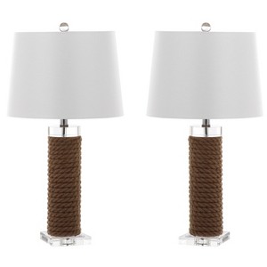 Boyd 26.5-Inch H Rope Table Lamp - Brown - Safavieh - 1 of 4