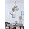 Elegant Lighting Octavia 3 light Brass and Dark Brown Pendant - 2 of 4
