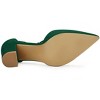 Allegra K Women's Ankle Tie Point Toe High Block Heel Dress Pumps - 4 of 4
