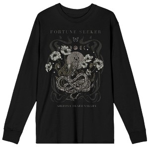 Fortune Seeker Arizona Death Valley Crew Neck Long Sleeve Black Adult Tee - 1 of 3