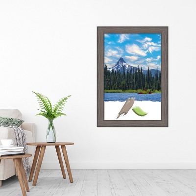 Rustic Weathered Blue-Grey Wood Wall Picture Frame