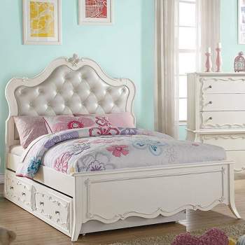 Edalene 87" Full Bed and Pearl White - Acme Furniture