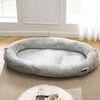 Giant Extra Large Memory Foam Human Size Pet Bed with Storage Pocket Cover Portable Handle Non-Slip Bottom - 4 of 4