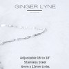 Simulated Pearl Paperclip Chain Necklace for Women Gold Stainless Steel Ginger Lyne Collection - 4 of 4