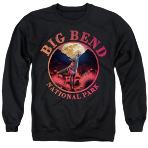 Men's Big Bend National Park Coyote In The Moonlight  Full Color Crewneck Sweatshirt - 1 of 4