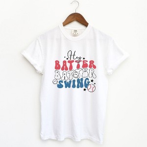 Simply Sage Market Women's Batter Batter Red White Blue Short Sleeve Garment Dyed Tee - 1 of 4