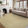 Washable Modern Braided Printed Rug Non Slip Low Pile Rug Soft Solid Throw Floor Cover Foldable Indoor Carpet for Living Room Bedroom Playroom Nursery - 2 of 4
