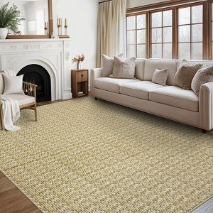 Modern Braided Solid Area Rug Machine Washable Rug - 1 of 4