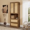 NicBex Rustic Wood Bookshelf Multifunctional Bookcase with Open Shelves,Books Storage Cabinet Organizer for Office,Bedroom - 2 of 4