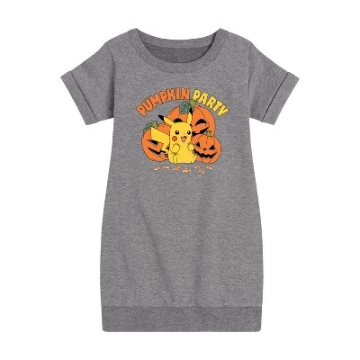 - Pokémon - Pumpkin Party Graphic Short Sleeve Fleece Dress