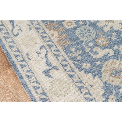 Anatolia Light Blue Medallion Wool-Blend 6'6" x 9' Area Rug