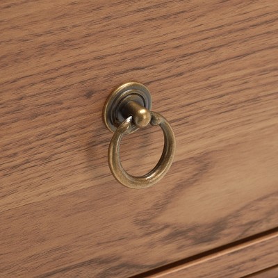 Galio Oak and Gold 2 Drawer Nightstand