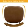 Bekrvio Swivel Counter Height Bar Stools Set of 1/2/3/4,26" Faux Leather Upholstered Bar Stools with Back & Bent Wood Frame for Kitchen Island - 4 of 4