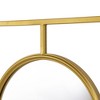 PAGED Wall Mirror Bathroom Mirror Stylish Vanity Mirror with 3 Convex Mirrors, Gold Rectangular Frame for Bathroom - 3 of 4