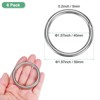 Unique Bargains Dream Catcher Stainless Steel Macrame Wreath Floral Round Metal O Rings 6 PCS - 3 of 4