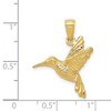 Black Bow Jewelry 14k Yellow Gold 2D Polished Hummingbird Pendant - 4 of 4