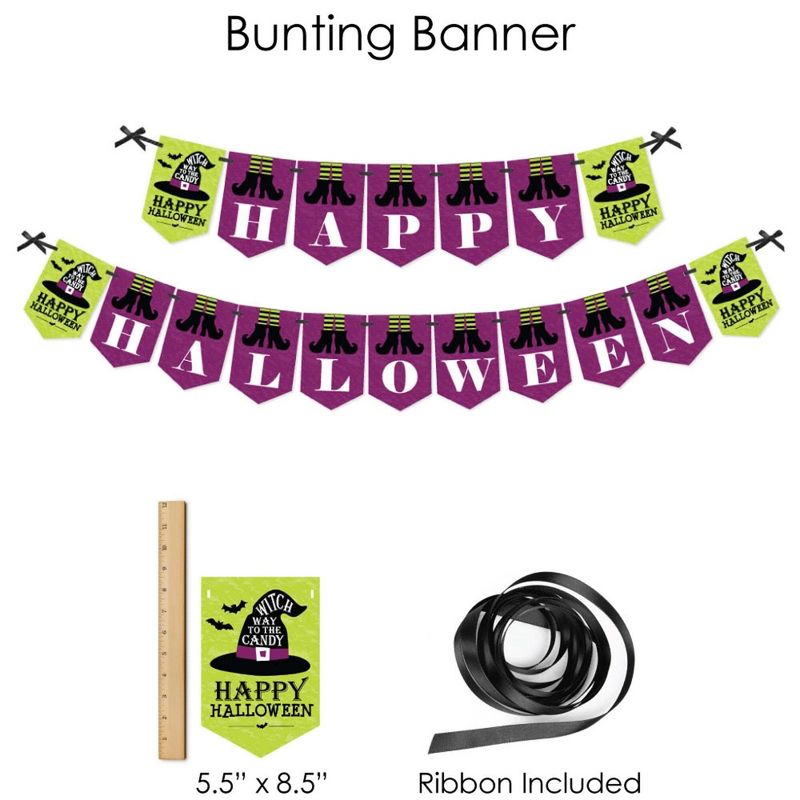 Big Dot of Happiness Happy Halloween - Witch Party Supplies - Banner Decoration Kit - Fundle Bundle, 3 of 9