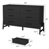 6 Drawer Dresser for Bedroom, 52"W Wooden Chest of Drawers with Metal Legs, Clothes Storage Organizer, Dresser TV Stand for Hallway - 3 of 4