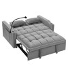 NicBex Modern Pull Out Sofa Bed Velvet Convertible Sofa Couch with Adjustable Back, USB Port and Swivel Phone Stand for Living Room - 4 of 4