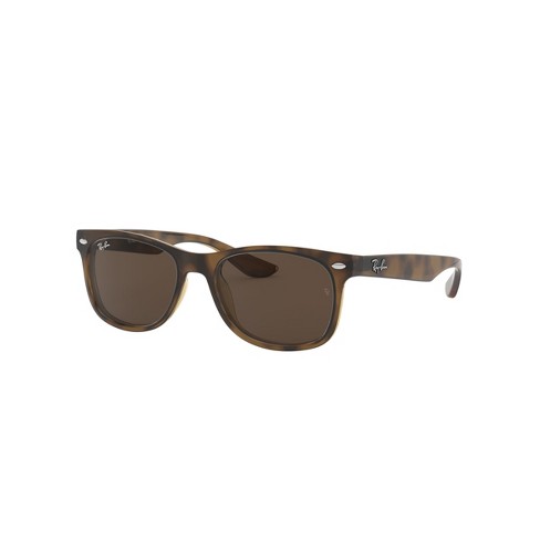 Ray-ban Rb9052s 47mm New Wayfarer Child Square Sunglasses Dark Brown Lens : Target