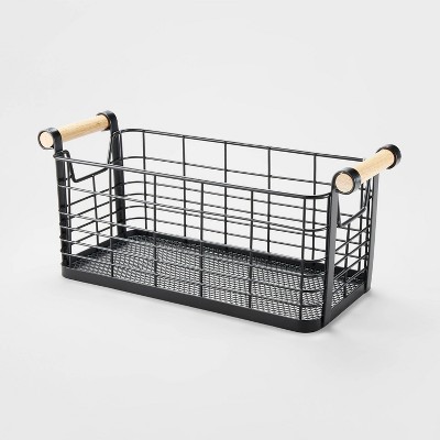 Wire Basket Tray, 6 x 8 x 118, Flat, Black