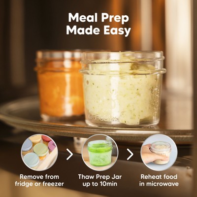 Nord Multicolor 4oz Glass Baby Food Storage Jars Set